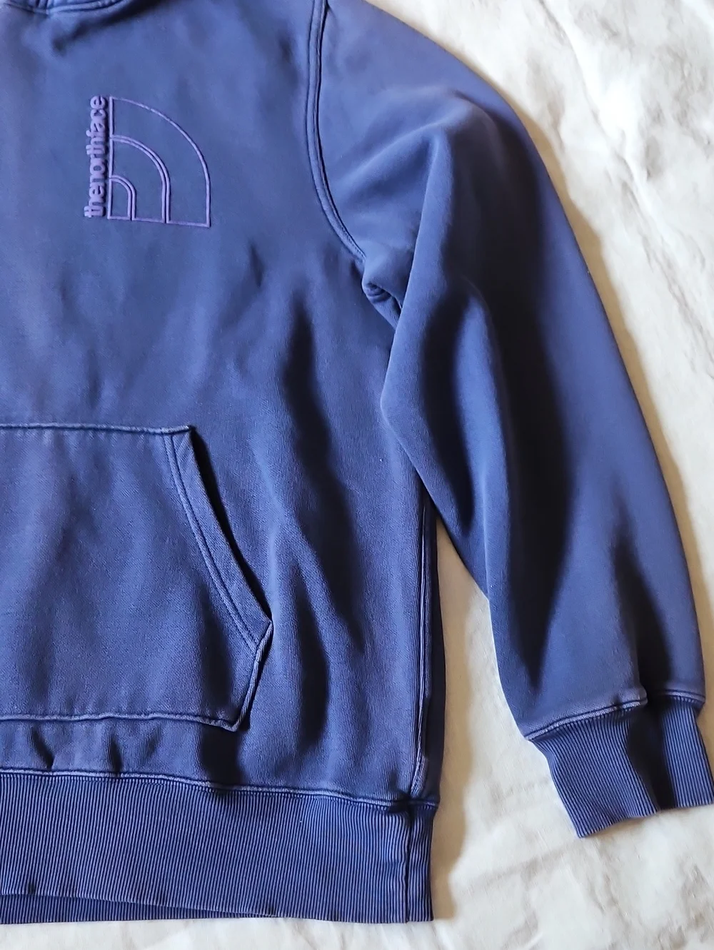 The North Face Garment Dye Pullover Hoodie In Cave Blue Size Large